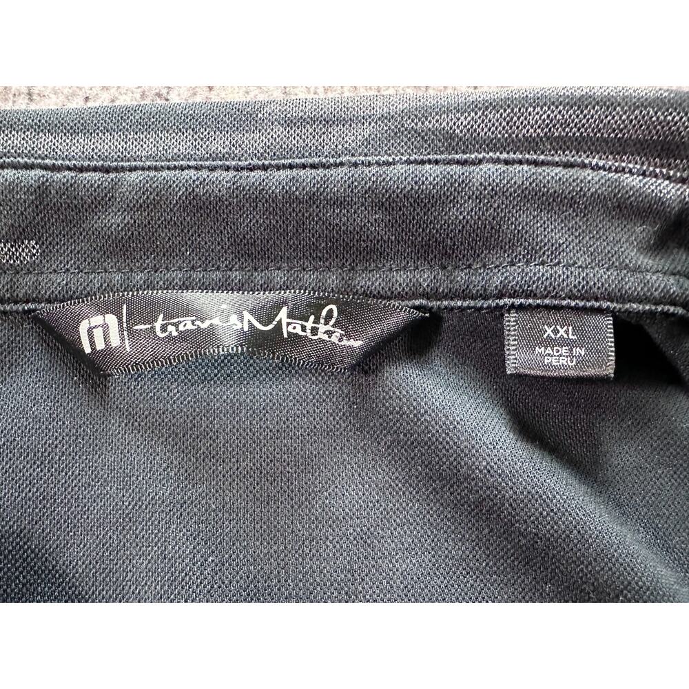 Travis Mathew Camouflage Polo Shirt Mens XXL Black Gray Cotton Polyester - Picture 6 of 8